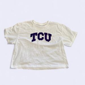 White and Purple TCU Shirt